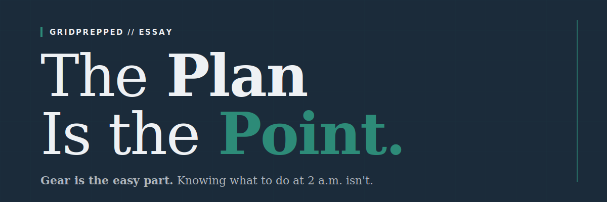 The Plan Is the Point