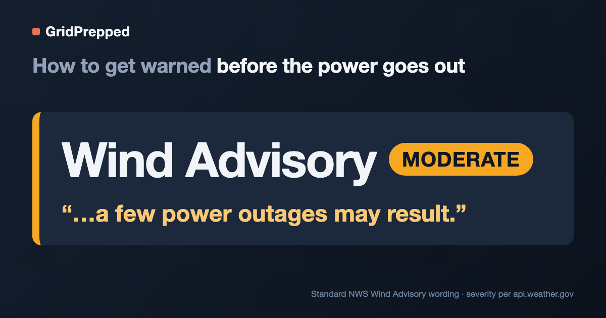 How to Get Warned Before the Power Goes Out